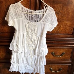 Free People beautiful white lace dress/tunic